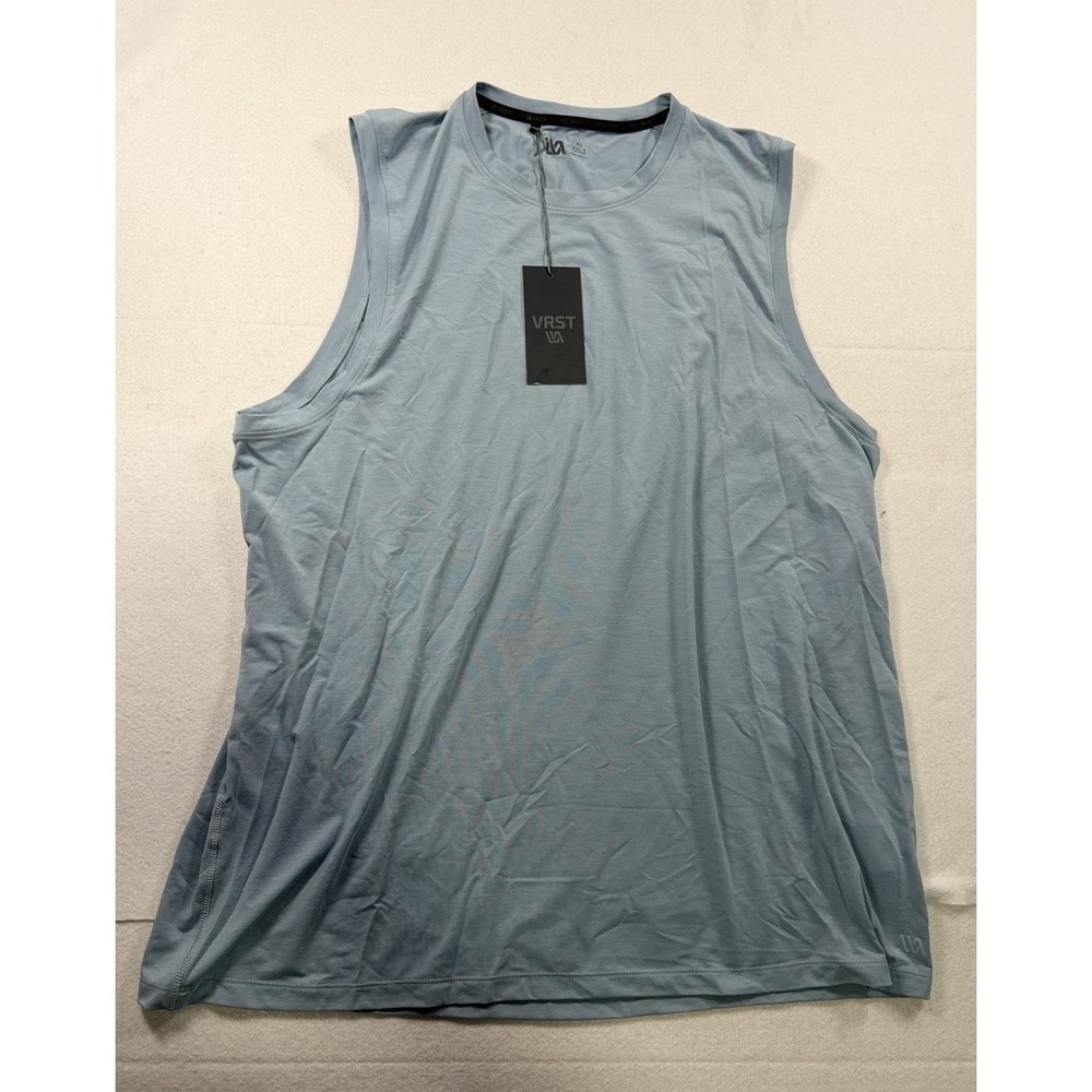 VRST Accelerate Tank Muted Denim Men's Size XL Breathable Luxury Athletic